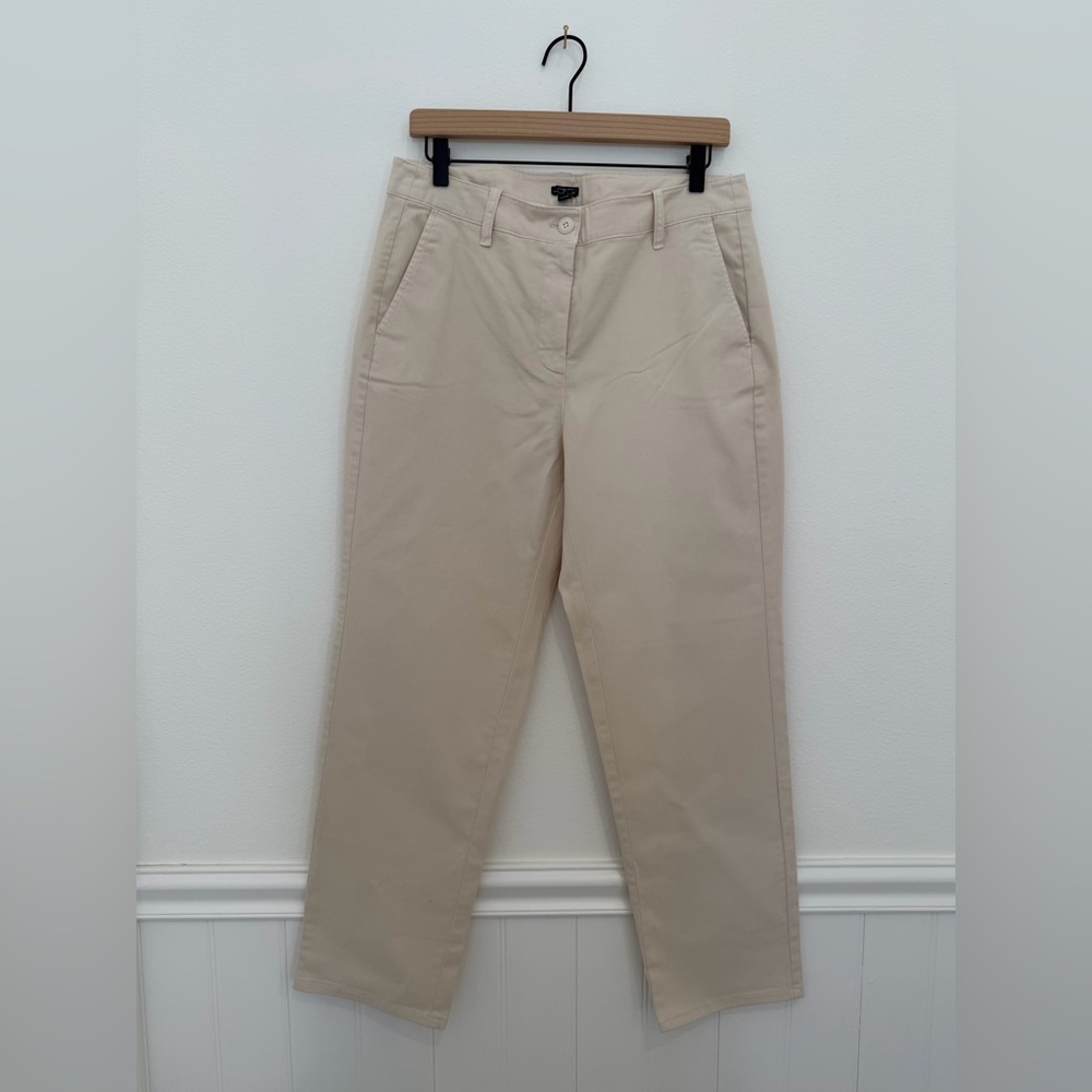 NWT J.Crew Kate Straight-Leg Chino Pants Natural Ivory - Size 10